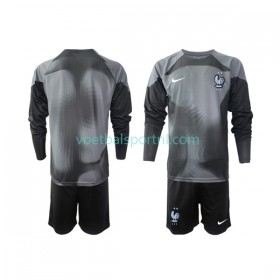Frankrijk Doelman Kind Thuis Tenue World Cup 2022 L/S